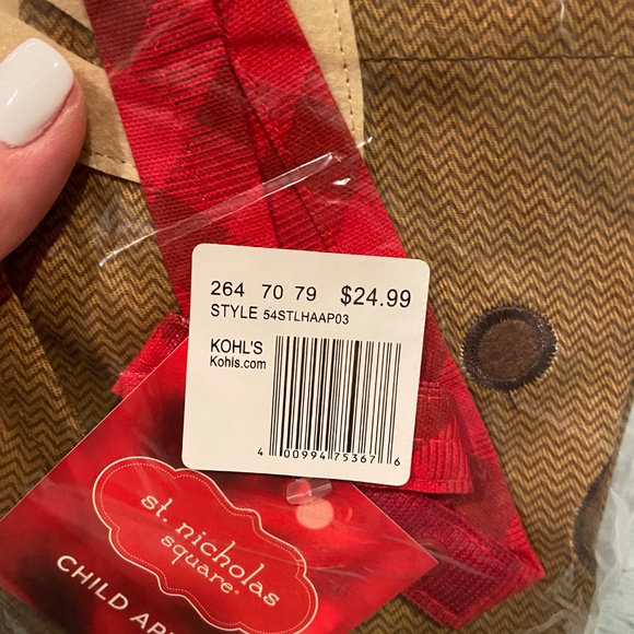 2 St. Nicholas Square Kids Christmas Reindeer Aprons – 100% Cotton - Picture 6 of 7